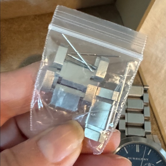 Burberry Silver Watch with Blue Face-BU9363 - Picture 12 of 14